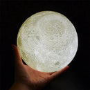 Luminária Decorativa Abajur Lua Cheia 3d 16 Cores