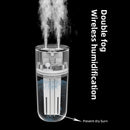 400ml 2 Sprayers Air Humidifier 2000mAh USB Rechargeable Wireless Ultrasonic Aroma Water Mist Diffuser Night Light Umidificador